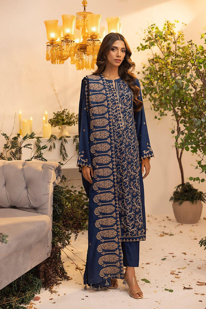 LAKHANY 03 Piece Unstitched Embroidered Cashmi wool LG-IZ-0248