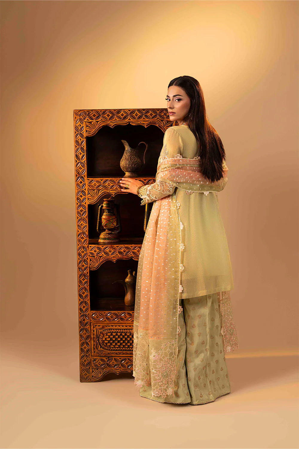 3-Piece Ready to Wear Zahra Rubab Luxe ZR-2543 AMELIA - Pistachio
