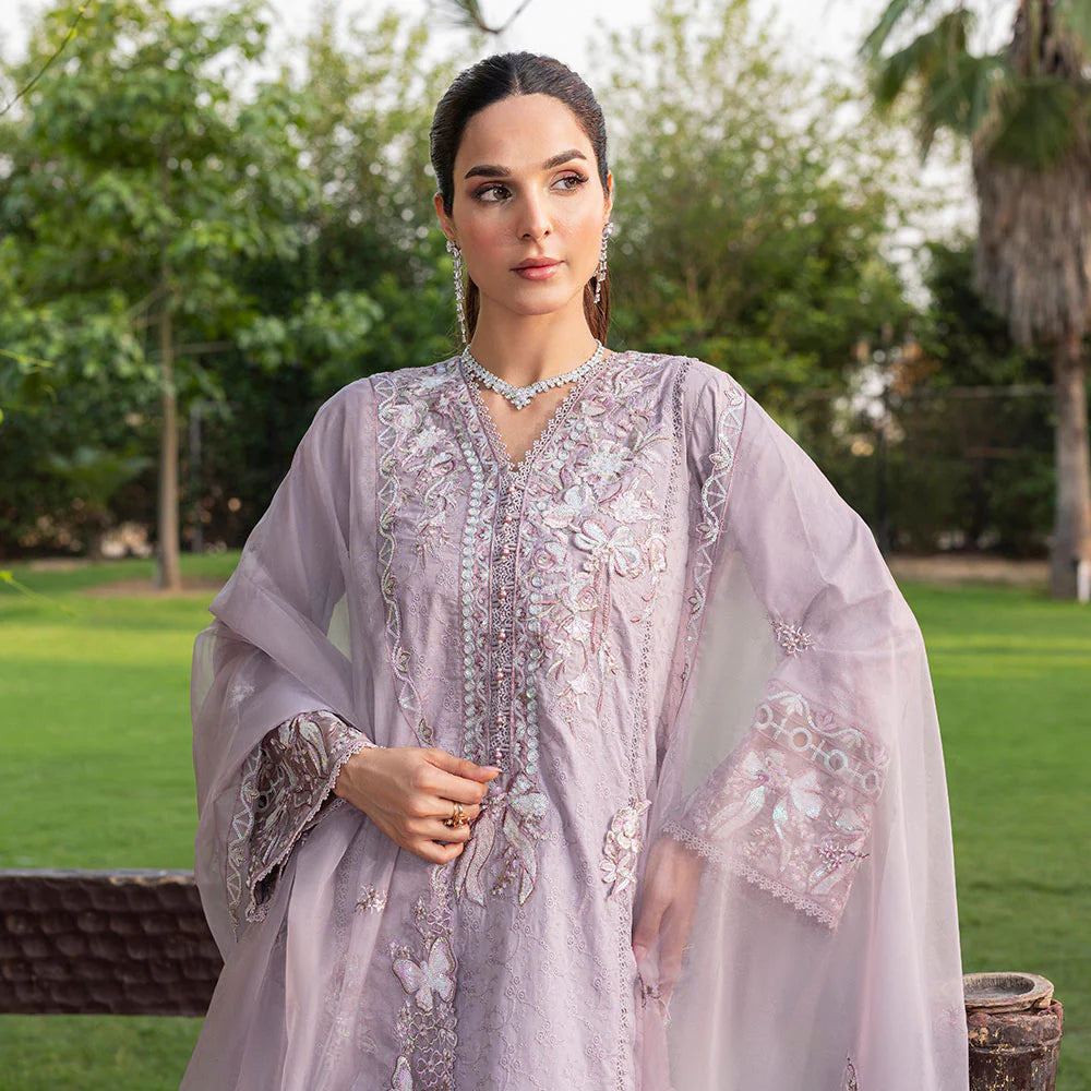 Zahra Rubab 3-Piece Ready to Wear Luxury Lawn Nayab Collection Garnet ZR-2536 Light Purple
