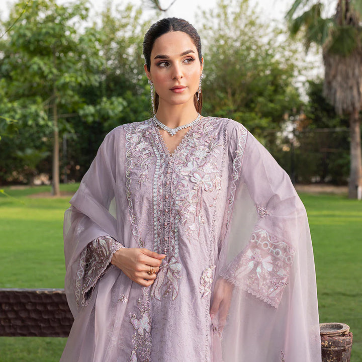 Zahra Rubab 3-Piece Ready to Wear Luxury Lawn Nayab Collection Garnet ZR-2536 Light Purple