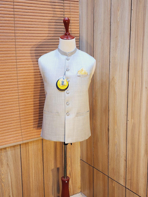 Men's Grey Plain Waistcoat WQ-16