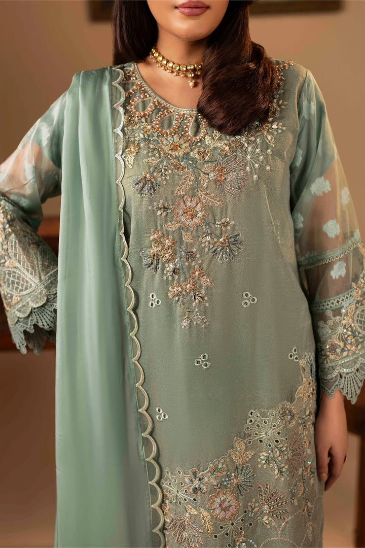 3-Piece Ready to Wear Zahra Rubab Luxe ZR-2538 SUSAN - Turquoise