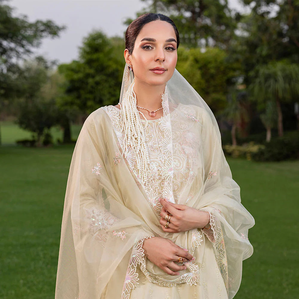 Zahra Rubab 3-Piece Ready to Wear Luxury Lawn Nayab Collection Sapphire ZR-2533 Off-White