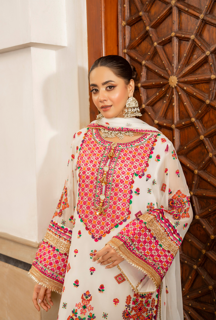 Karma Chiffon Festive Luxury Collection – 3-Piece Ready-to-Wear F-492B