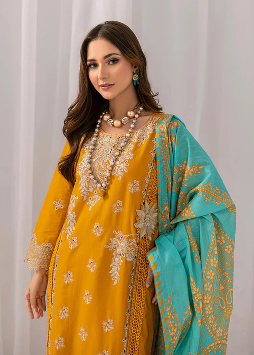 ZAHRA RUBAB 3 PIECE READYMADE MUSTARD ZR-2429