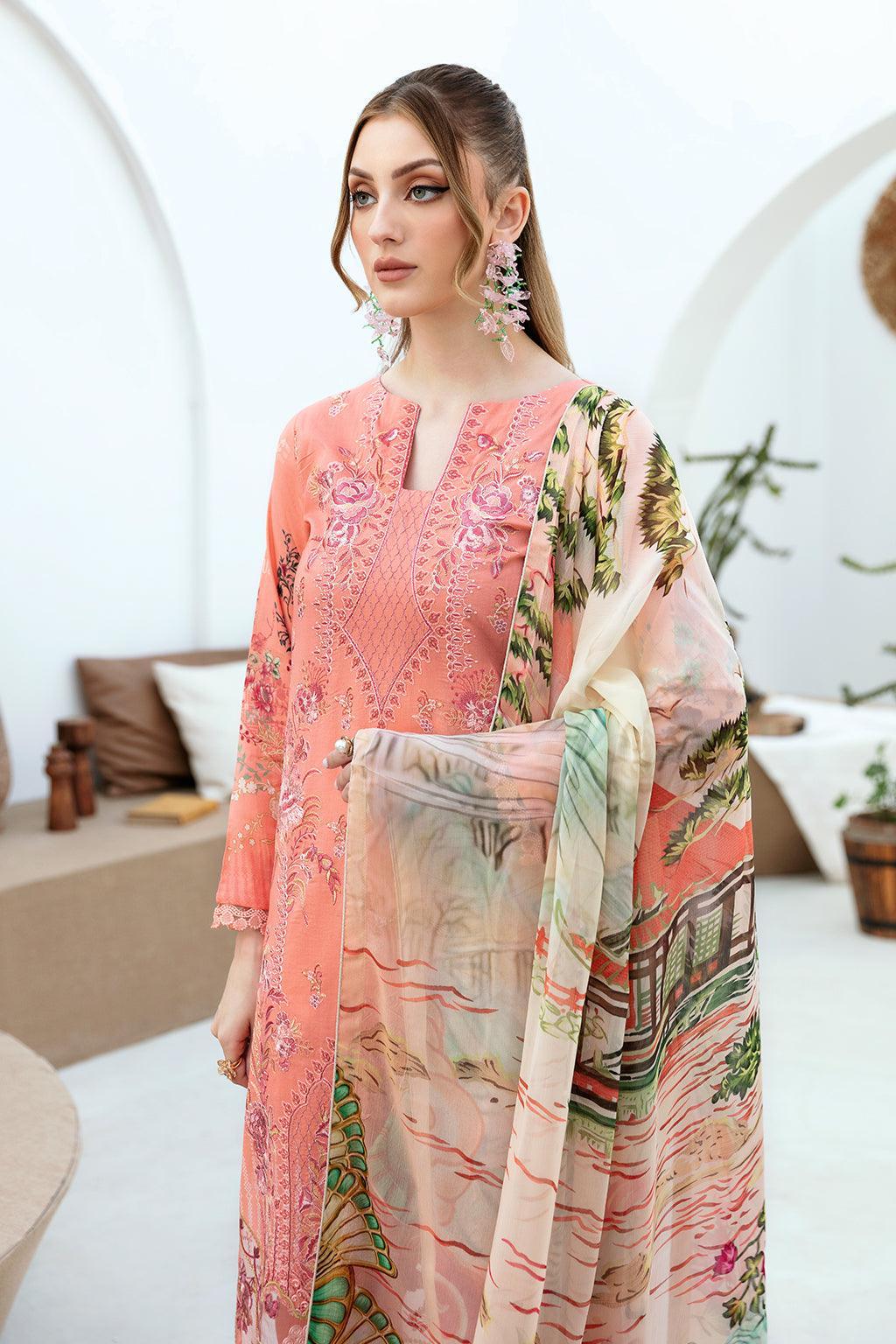 RAMSHA ‘GHAZAL’ | EMBROIDERED LAWN READYMADE | G-211