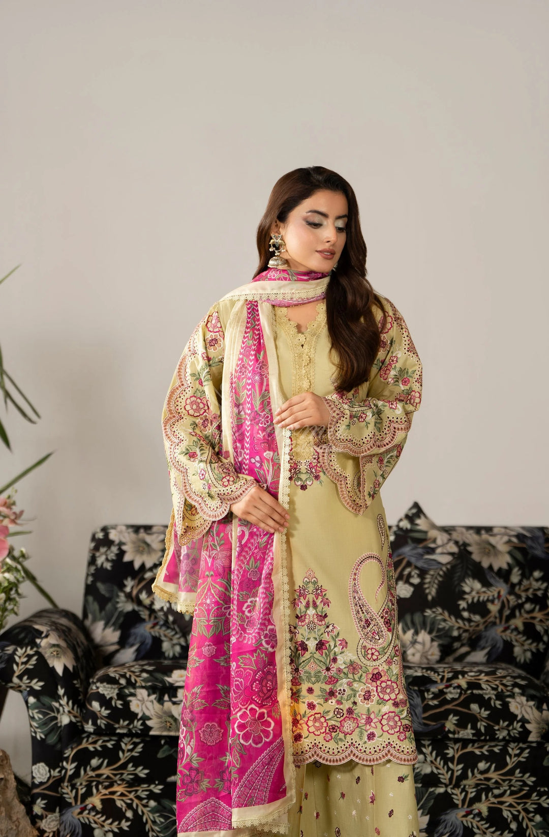 KARMA LUXURY COLLECTION 100% ORIGINAL–3PIECE READY-TO-WEAR KC-1585A