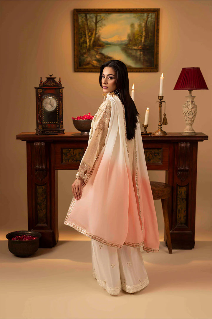 3-Piece Ready to Wear Zahra Rubab Luxe ZR-2542 CELIA - Off White