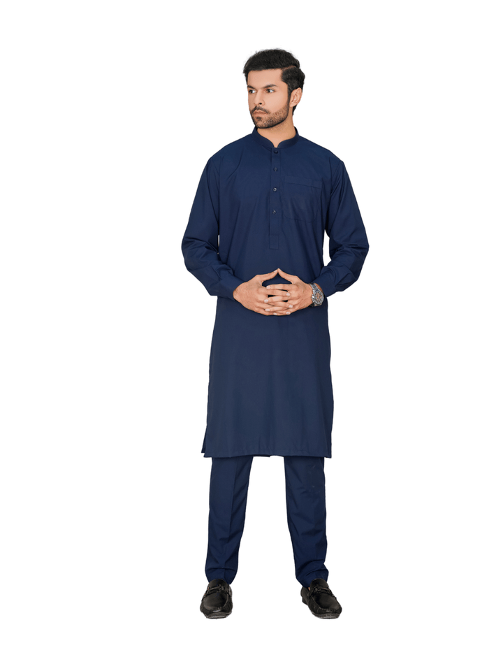 Al-Qaisar Men's Navy Blue Shirt &amp; Trouser AQ-06