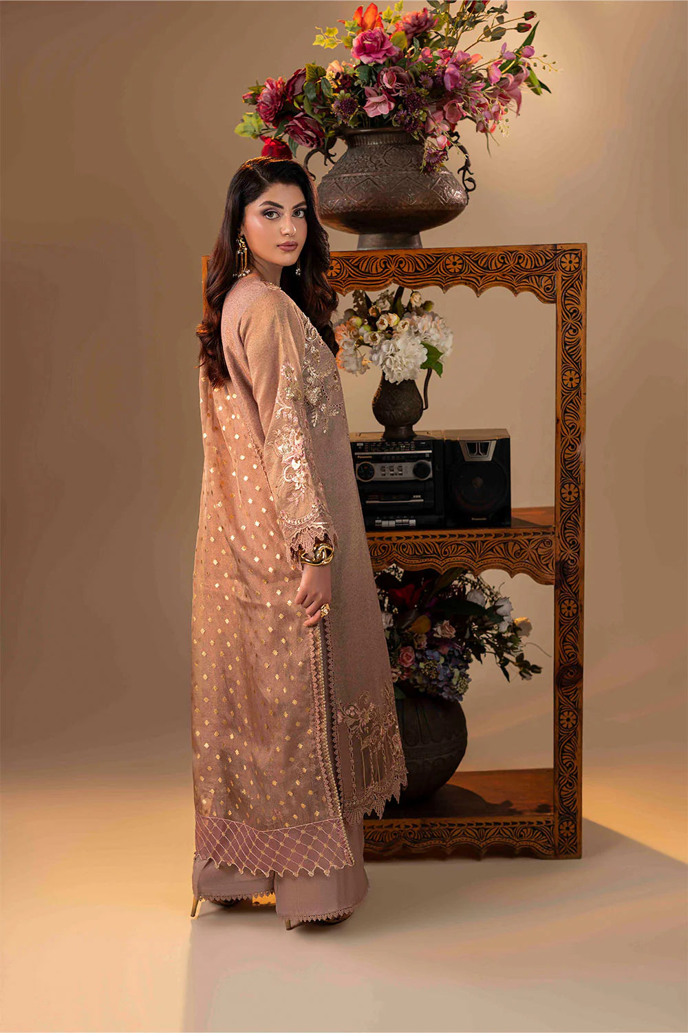 3-Piece Ready to Wear Zahra Rubab Luxe ZR-2539 ARCHIE - T Pink
