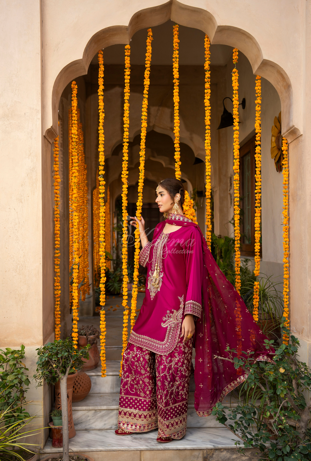 Karma Silk Festive Luxury Collection Green Manehdi – 3-Piece Ready-to-Wear F-493A