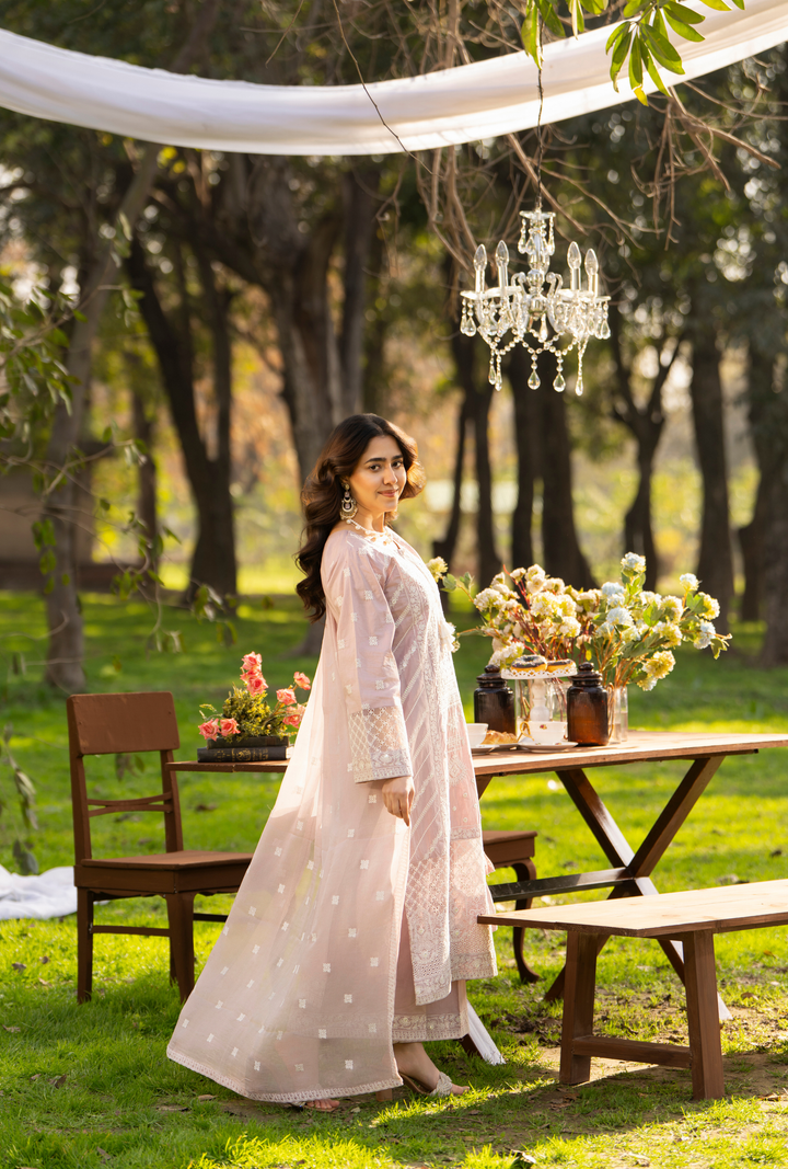 Karma Luxury COTTON Collection –3Piece Ready-to-Wear DUSTY ROSE KC-1544