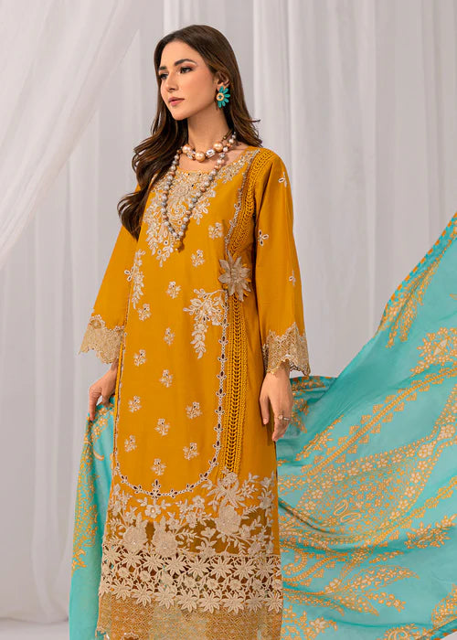 ZAHRA RUBAB 3 PIECE READYMADE MUSTARD ZR-2429