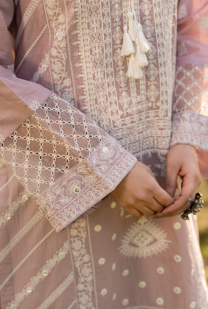 Karma Luxury COTTON Collection –3Piece Ready-to-Wear DUSTY ROSE KC-1544