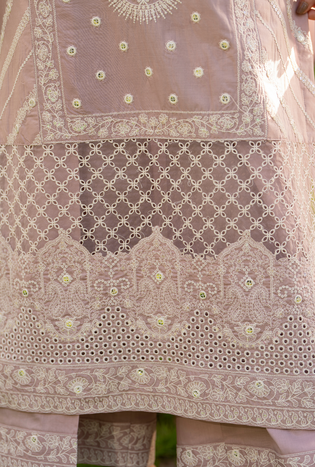 Karma Luxury COTTON Collection –3Piece Ready-to-Wear DUSTY ROSE KC-1544