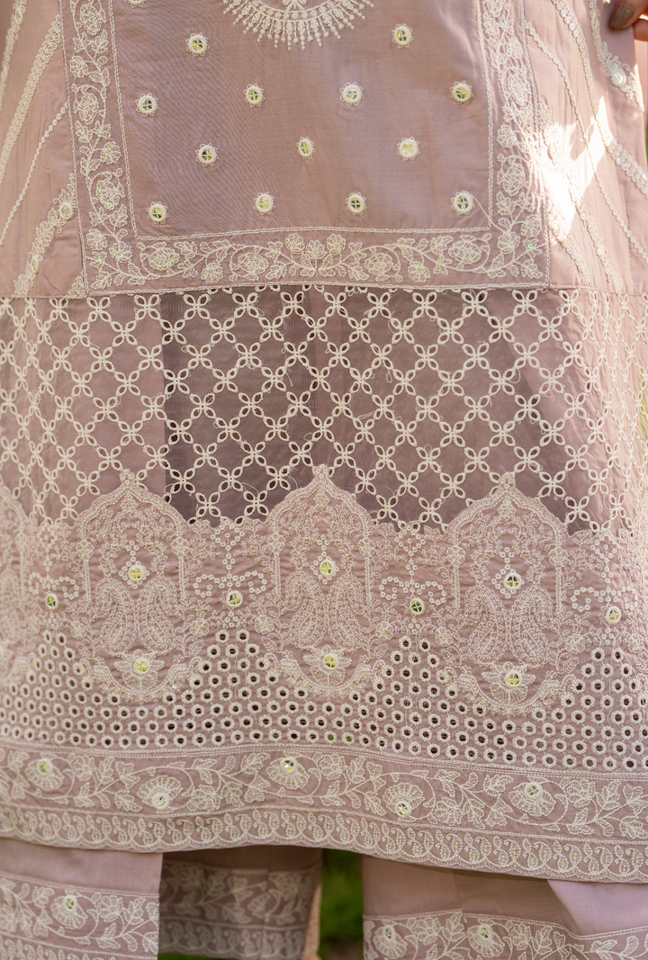 Karma Luxury COTTON Collection –3Piece Ready-to-Wear DUSTY ROSE KC-1544