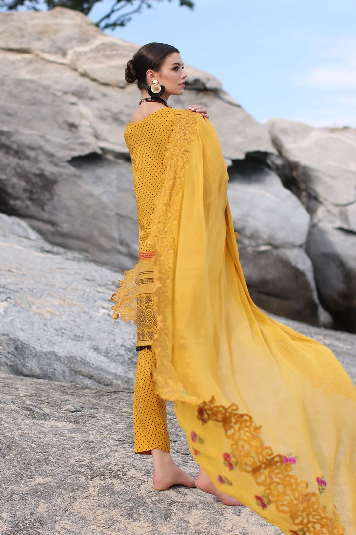 Charizma - 3 PIECE READYMADE LAWN SHORT WITH EMBROIDERED CHIFFON DUPATTA PM4 - 12