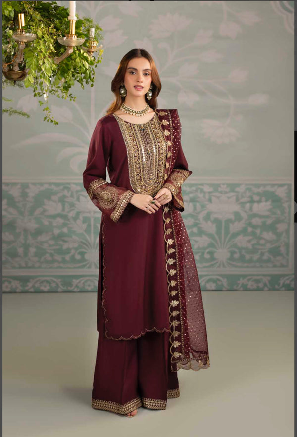 3-PIECE READY TO WEAR ZAHRA RUBAB LUXURY SILK COLLECTION ZR-2557