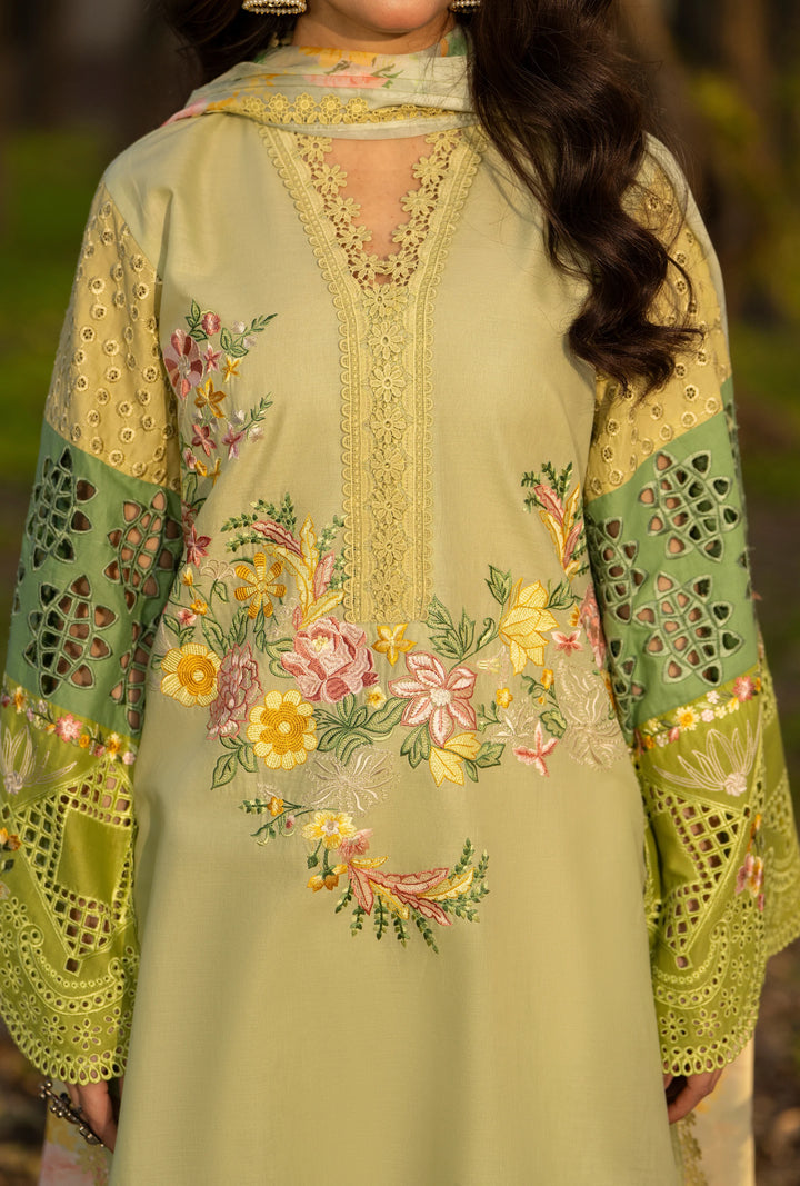 KARMA LUXURY COTTON COLLECTION –3PIECE READY-TO-WEAR PISTACHIO KC-1547