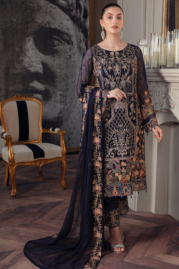 A-506 VOL 05 Chevron Nevy Blue By Ramsha