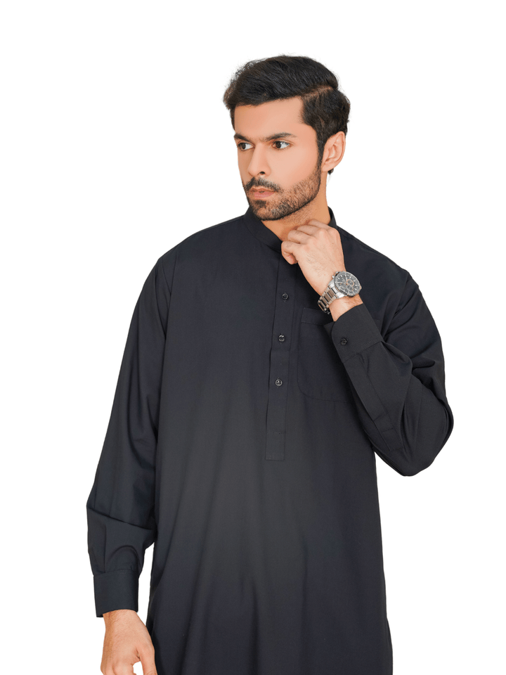 Al-Qaisar Men's Black Shalwar Kameez AQ-03