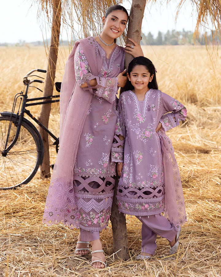 Allys 3-Piece Ready to Wear Mother &amp; Daughter AL-1025 Mauve