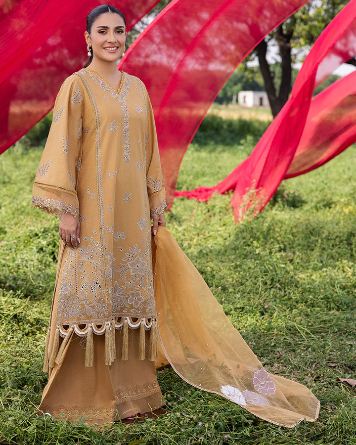 Allys 3-Piece Ready to Wear Mother &amp; Daughter AL-1027 Mustard