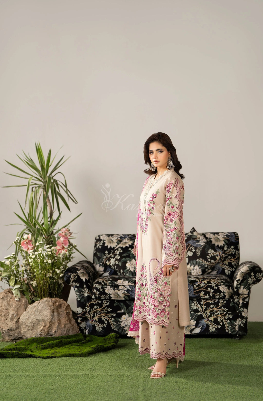 KARMA LUXURY COLLECTION 100% ORIGINAL–3PIECE READY-TO-WEAR KC-1585
