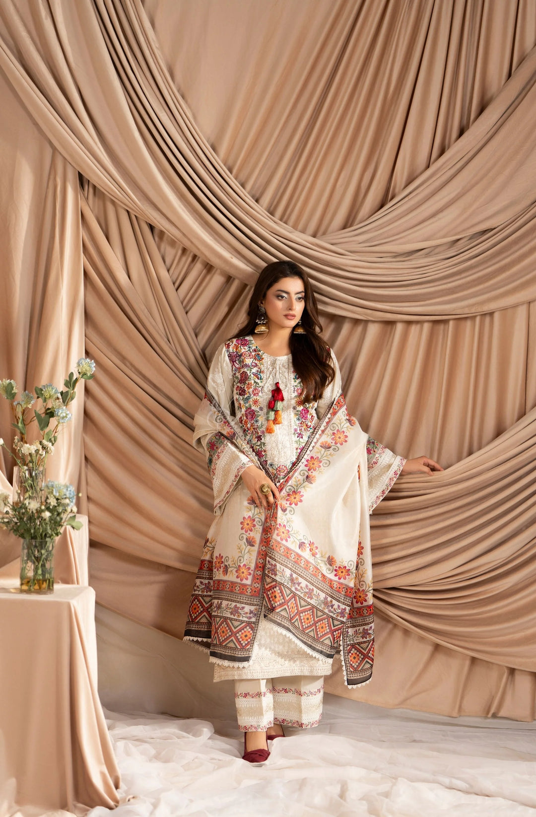 KARMA LUXURY COLLECTION 100% ORIGINAL–3PIECE READY-TO-WEAR KC-1584