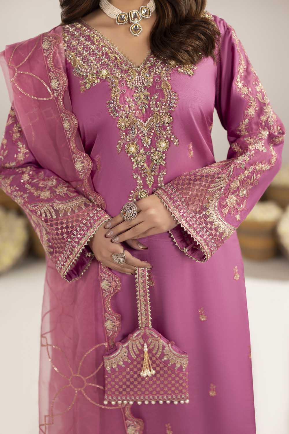 3-PIECE READY TO WEAR ZAHRA RUBAB LUXURY SILK COLLECTION ZR-2604