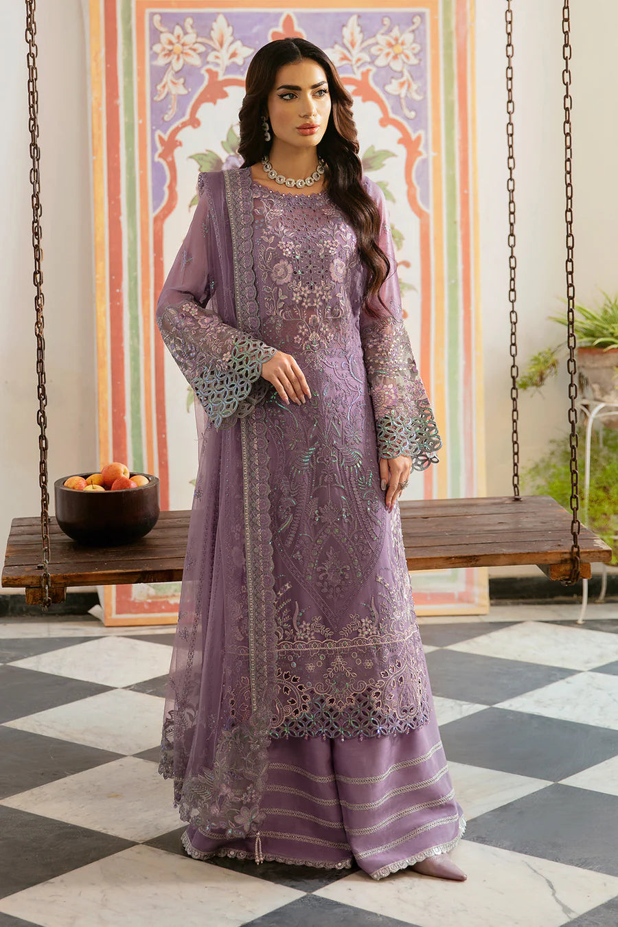 RAMSHA 3-PIECE READY TO WEAR DASTAK LUXURY CHIFFON COLLECTION Q-108