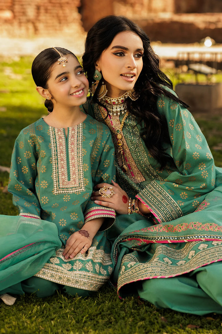 CHARIZMA 3-PC Kids Embroidered Lawn Suit GREEN CKP-5-56 &amp; CMA-5-27
