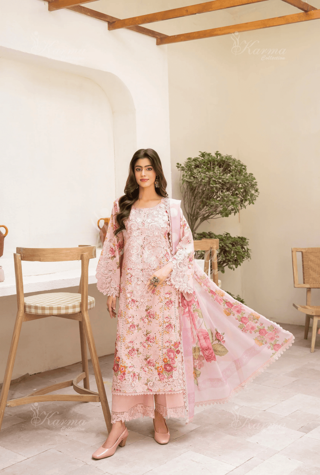 3-Piece Ready to Wear Karma Collections CREPE KC-1506