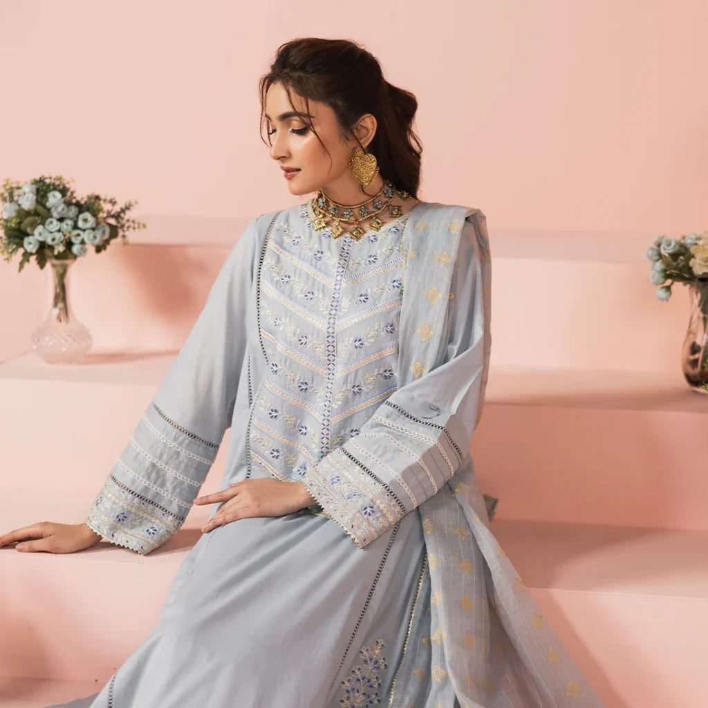 Zahra Rubab 3-Piece Ready To Wear Asmani Nila ZR-2513