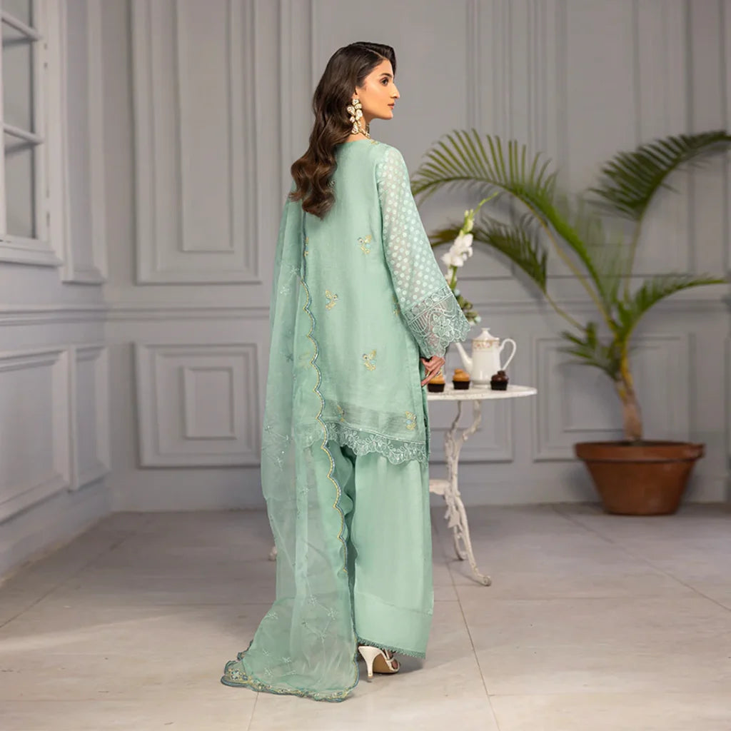 ZAHRA RUBAB farshi shalwar 3-Piece Ready To Wear AQUA ZR-2516
