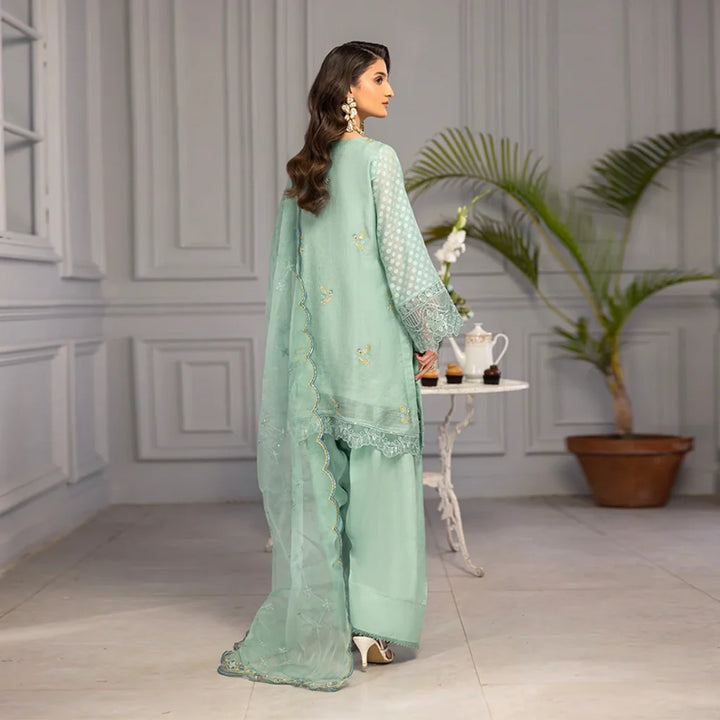 ZAHRA RUBAB farshi shalwar 3-Piece Ready To Wear AQUA ZR-2516