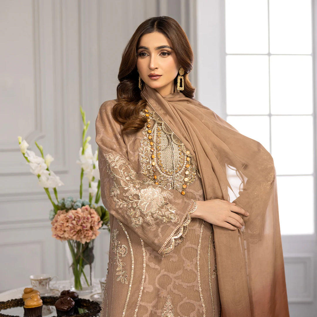 ZAHRA RUBAB 3-Piece Ready To Wear CARAMEL ZR-2517