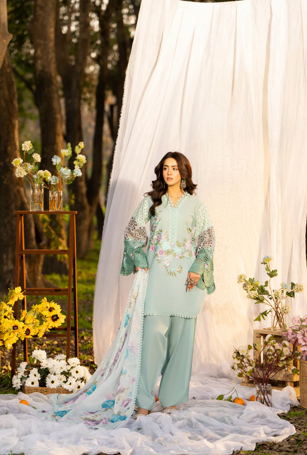 KARMA LUXURY COTTON COLLECTION –3PIECE READY-TO-WEAR Seafoam KC-1547A