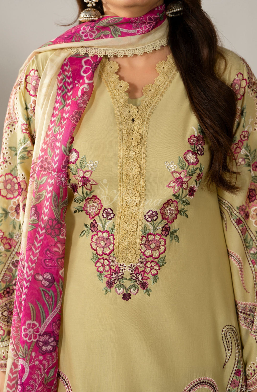 KARMA LUXURY COLLECTION 100% ORIGINAL–3PIECE READY-TO-WEAR KC-1585A