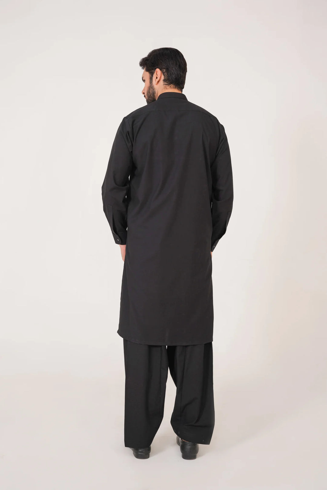 Al-Qaisar Black Embroidered Shalwar Kameez AQ-26