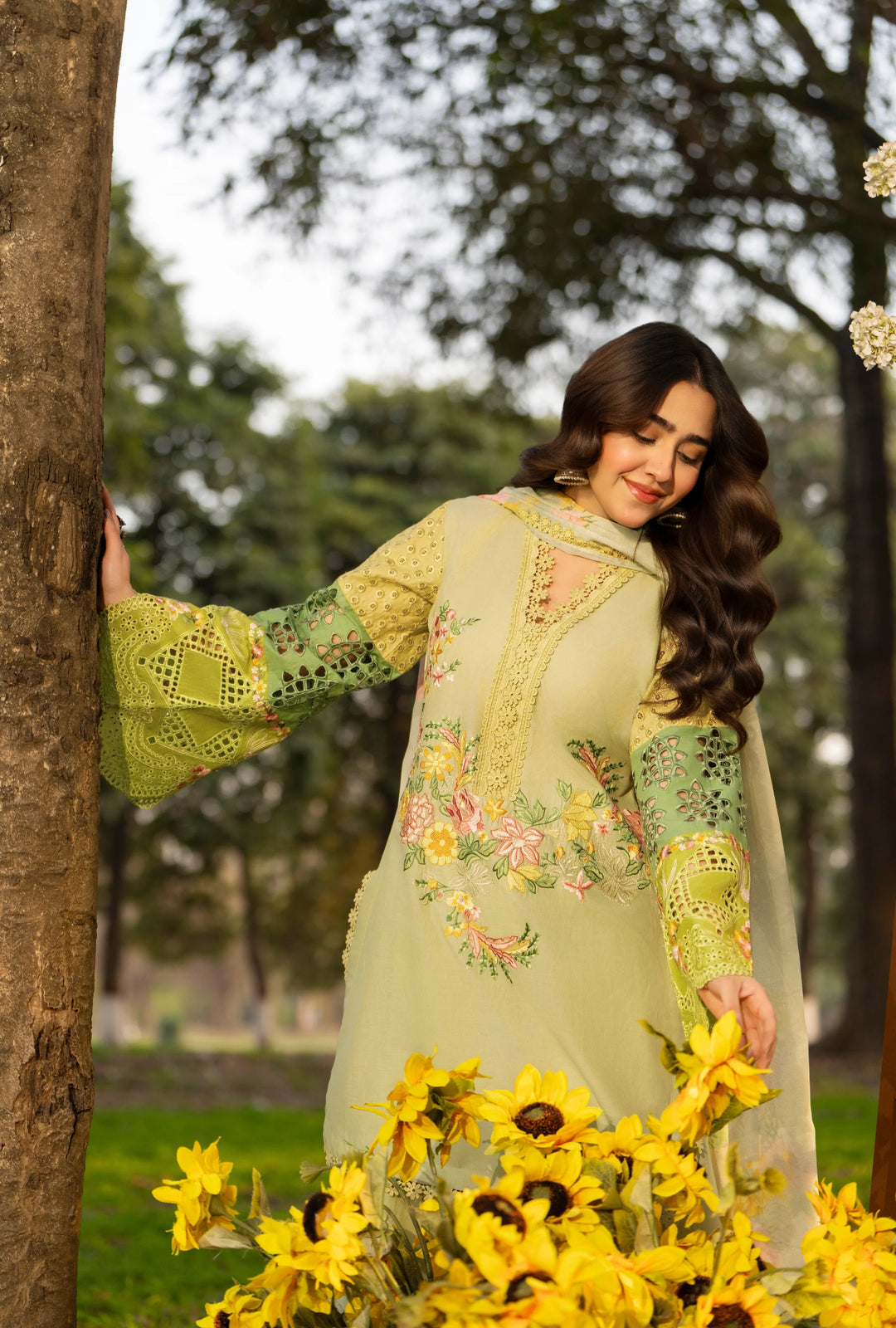 KARMA LUXURY COTTON COLLECTION –3PIECE READY-TO-WEAR PISTACHIO KC-1547