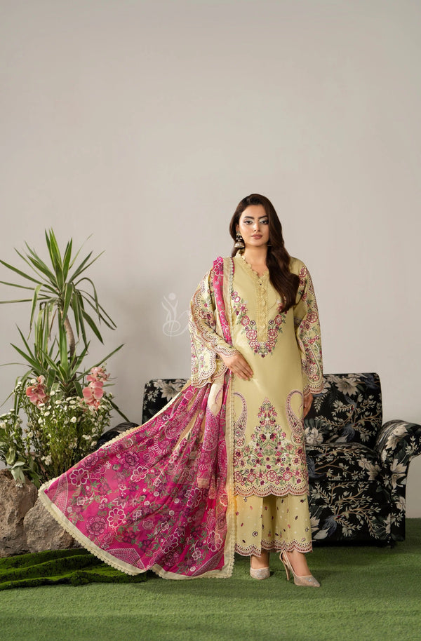 KARMA LUXURY COLLECTION 100% ORIGINAL–3PIECE READY-TO-WEAR KC-1585A