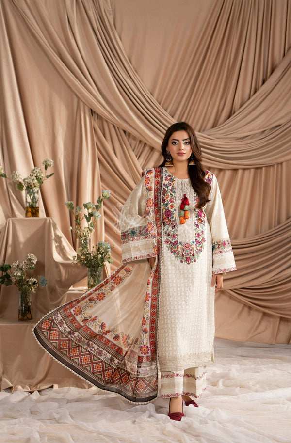 KARMA LUXURY COLLECTION 100% ORIGINAL–3PIECE READY-TO-WEAR KC-1584