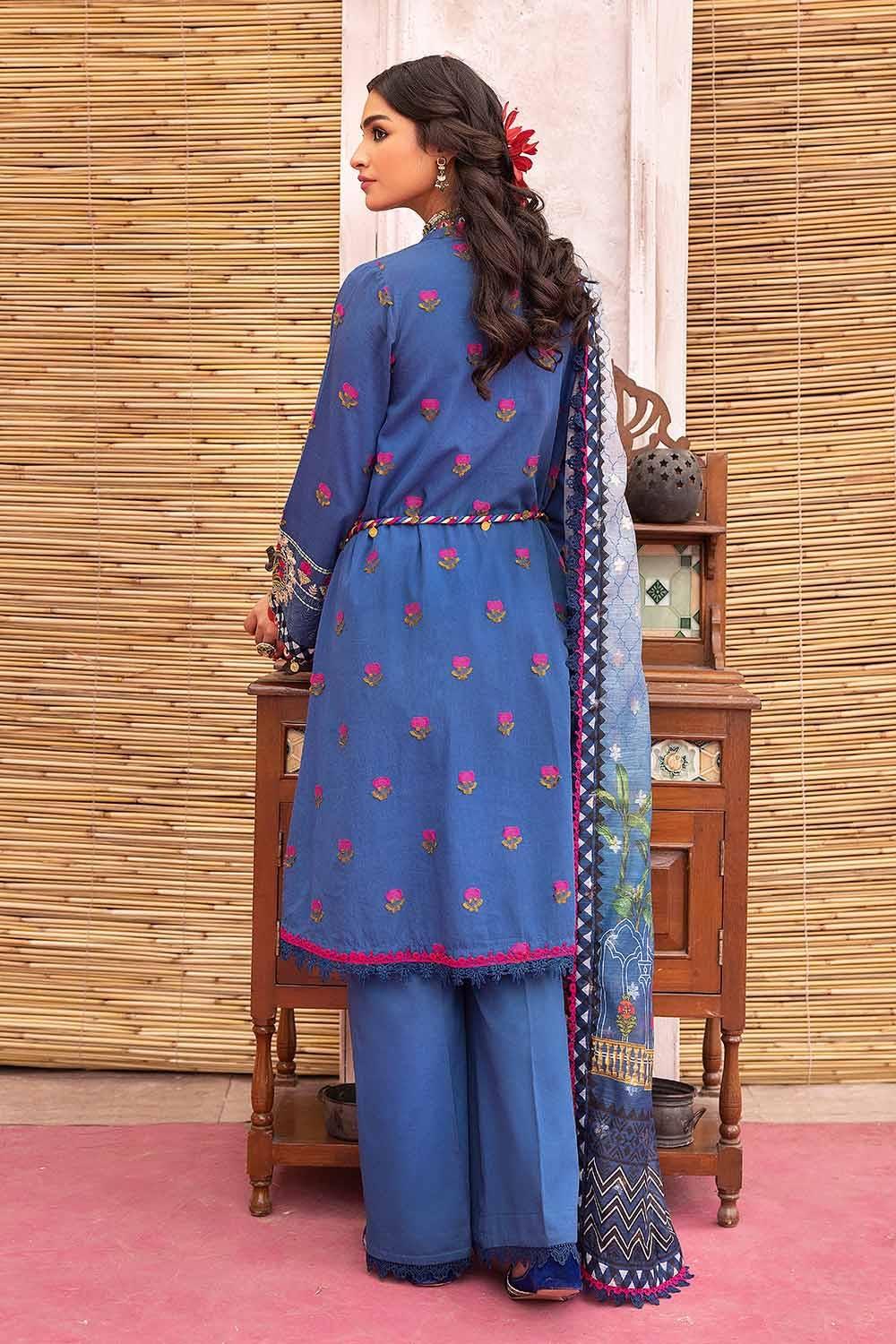GUL AHMED 3PC EMBROIDERED UNSTITCHED JACQUARD SHIRT WITH DIGITAL PRINTED JACQUARD DUPATTA FE-32039