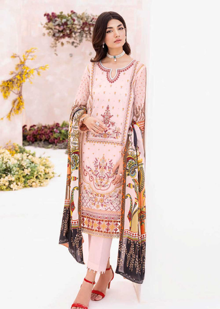 L-712-R - Readymade Ramsha Mashaal Luxury Lawn Vol 07 2023