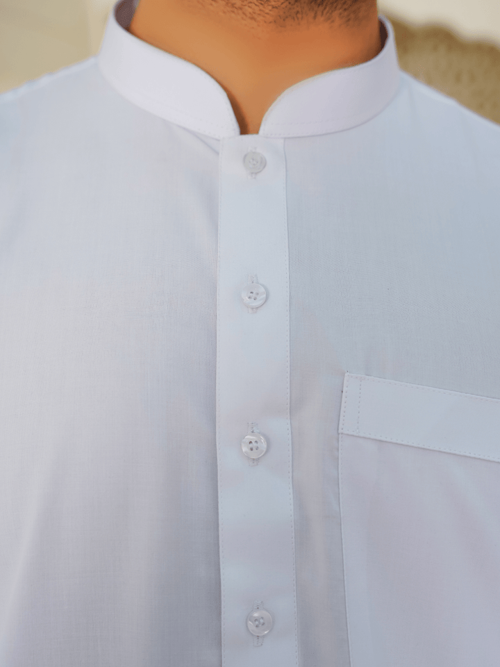 Al-Qaisar Men's White Shalwar Kameez AQ-01