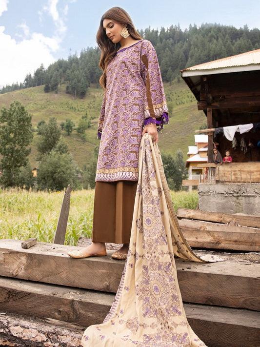 Gul Ahmed 3PC Embroidered Cotail Unstitched Suit CV-42009