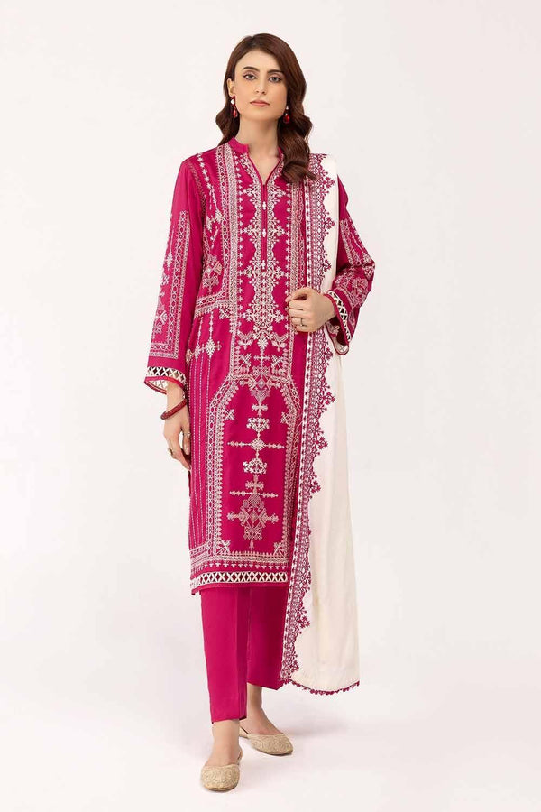 Gul Ahmed 3PC Embroidered Cotail Unstitched Suit CV-42013