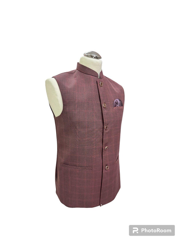 Men's Royal Maroon Waistcoat