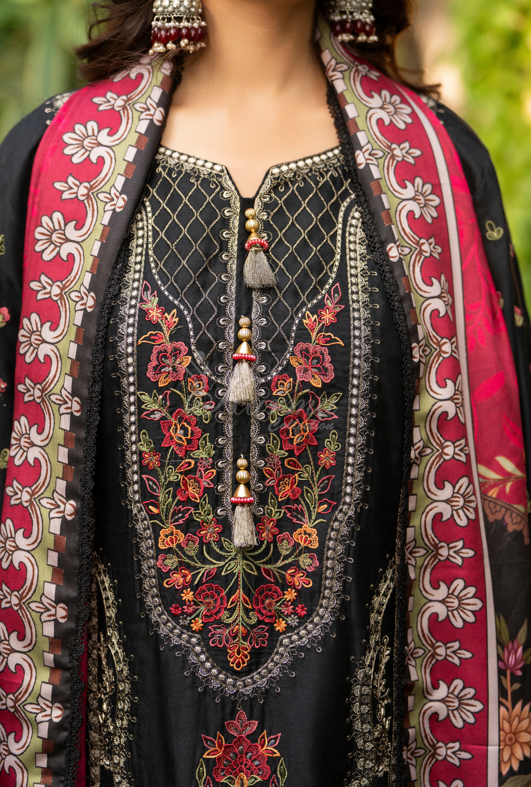 Karma Luxury Winter Collection – 3-Piece Ready-to-Wear( NIGHTFALL) -1525